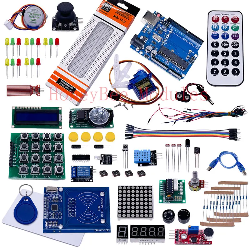 R3 Development Board RFID Upgraded Starter Kit Stepper Motor Learning Kit upgrade robotica breadboard Motherboard Kit