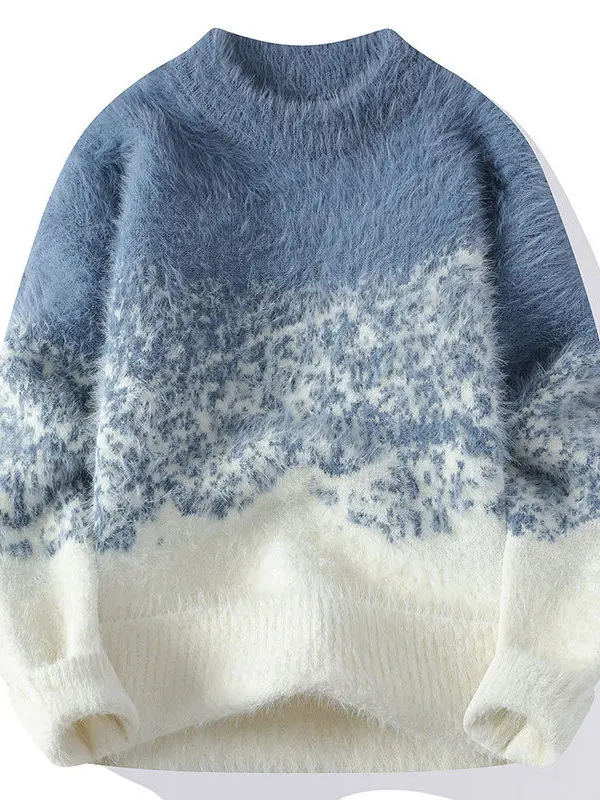 

Новинка 2026: Мужской теплый вязаный свитер из вельвета с круглым вырезом, свободного кроя, утолщенный, в стиле оверсайз, зимнее пальто