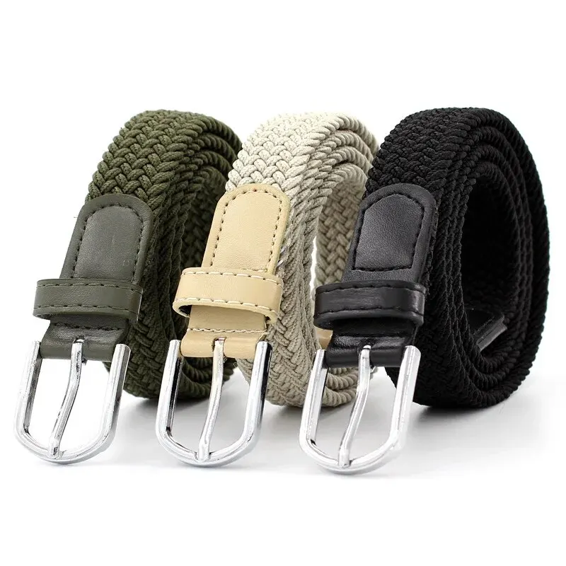 Fashionable Non Perforated Elastic Woven Elastic Waistband for Men And Women, Versatile Decorative Belt