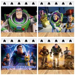 1set Toy Story Kids Birthday Backdrop Cloth Tapestry Buzz Lightyear Hudi Kid Baby Photo Studio Decor Photography Backgrounds