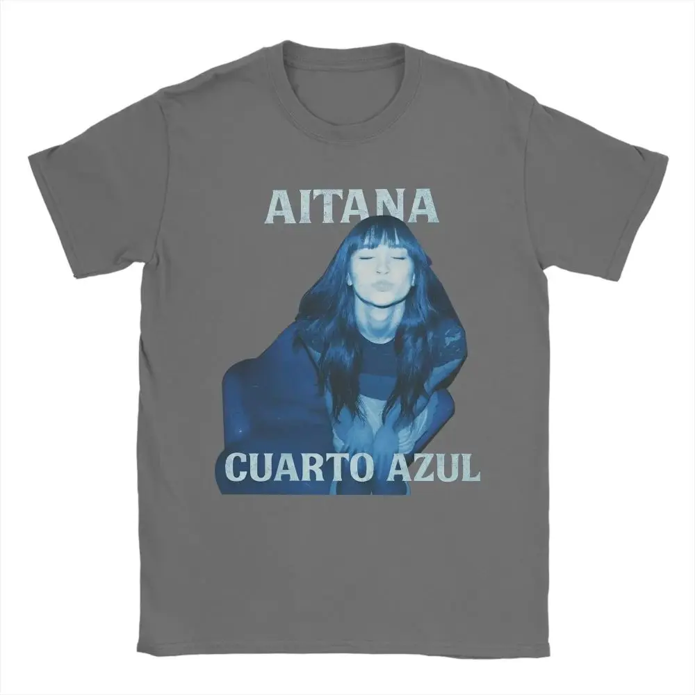 Harajuku Hip Pop Vintage Tops Aitana CUARTO AZUL Tour 2025 pantalón corto casual manga cuello redondo Camiseta estampada ropa de algodón Unisex