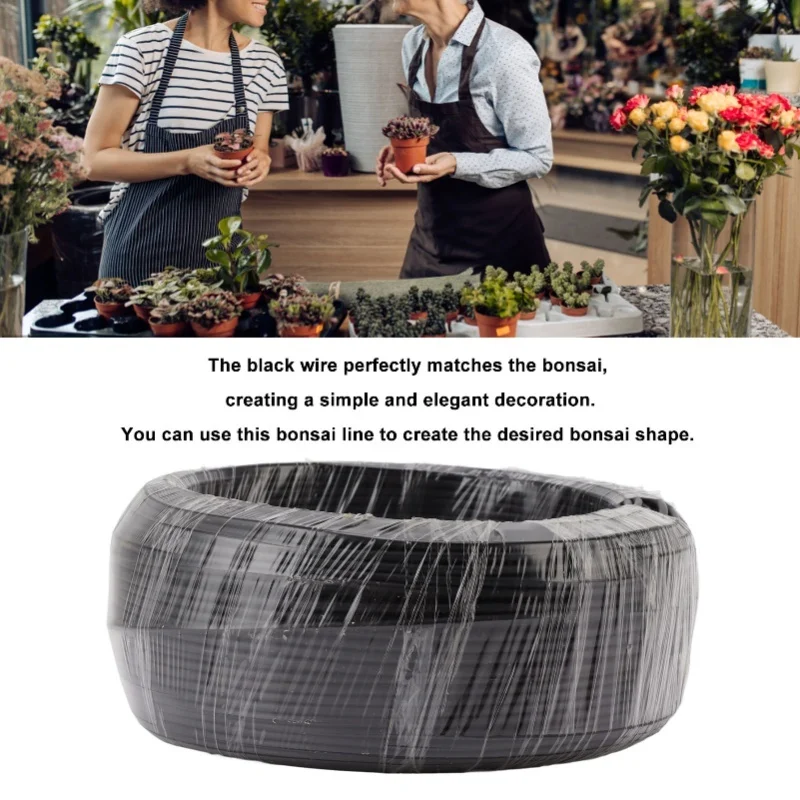Bonsai Wire Aluminum Wire Bonsai Tree Training Wire 500g Black For Garden Horticulture