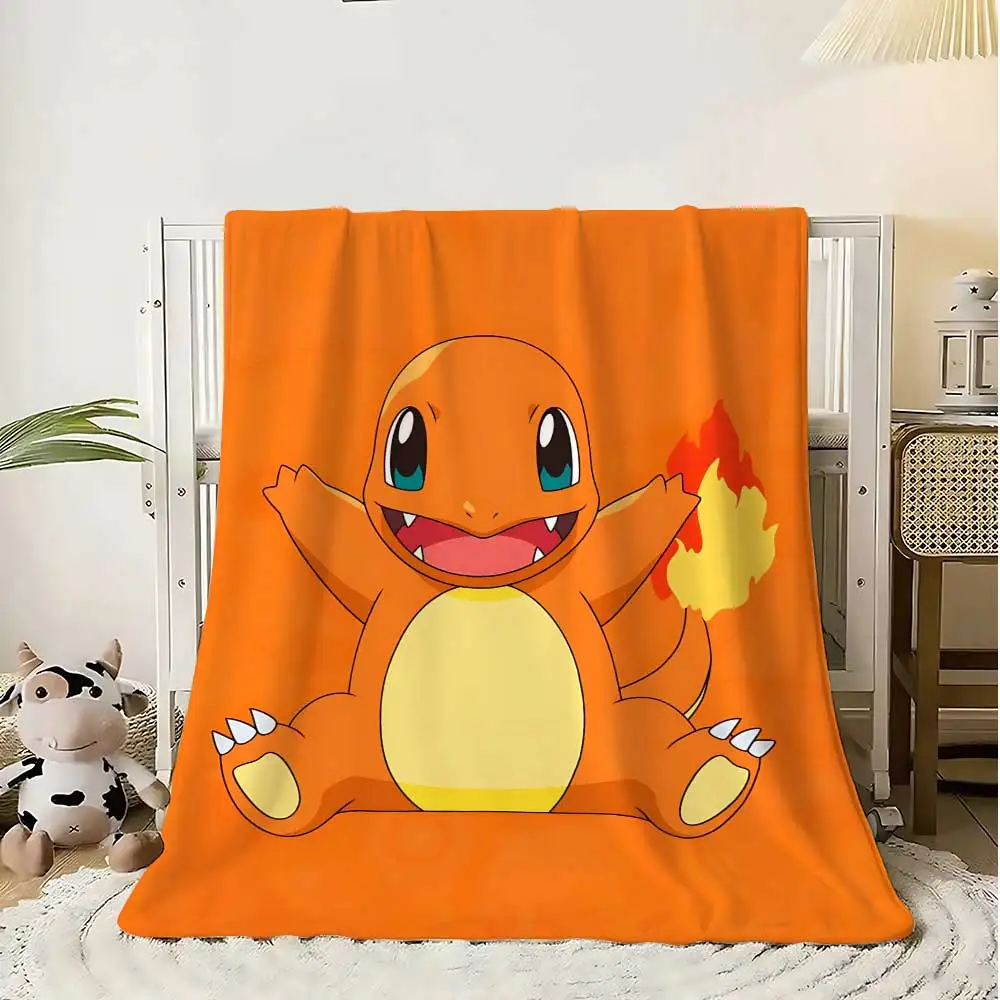 Manta para untar en la cama, sofá, Charmanders de invierno, decoración de dormitorio, mantas suaves y esponjosas, manta decorativa cálida para el hogar, rodilla doble