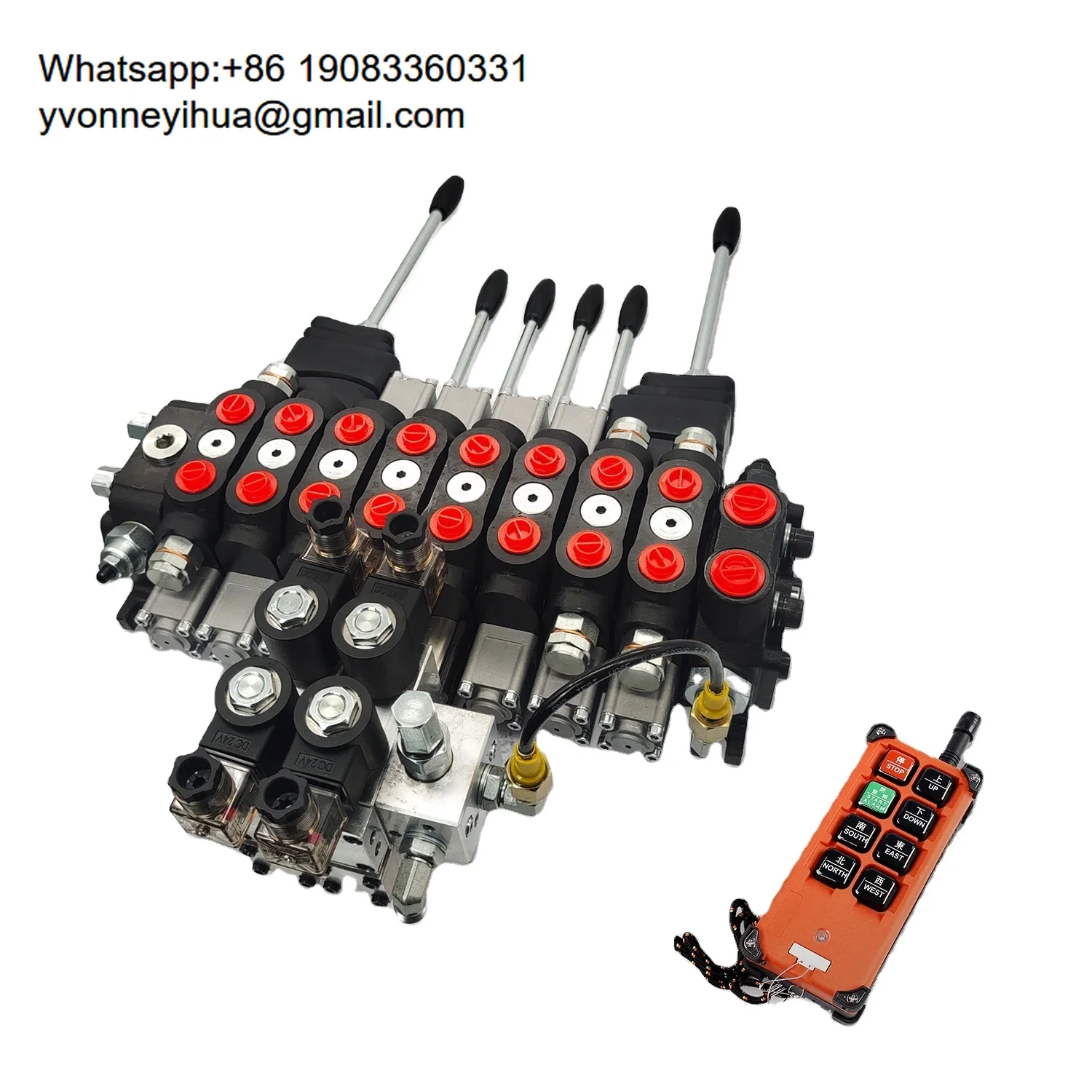 

Hy-waloil DCV60 Series 21 GPM W/ 3 Joysticks 8 Spool 60L/min Sectional Hydraulic Directional Control Valve