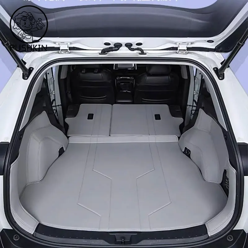 Leather Car Trunk Mat For Toyota RAV4 XA50 2021 2022 2023 2024 2025 RAV 4 XA 50 Hybrid Cargo Liner Cover Pad Carpet Accessories