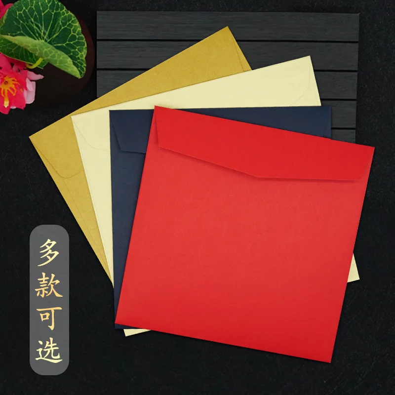 Customized Envelope Custom Printing High-end Stamping Sulfuric Paper Red Packet A4 Size Kraft Paper Bag Card Holder Le