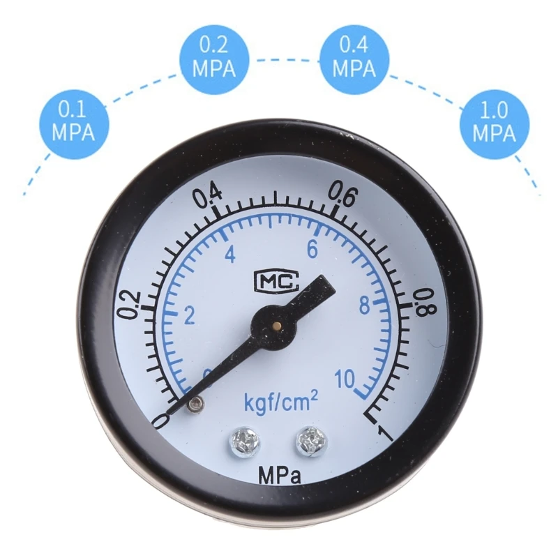 Utility Pressure Gauge Dual Scale Pressure Gauge Shatter-proof Pressure Gauge Easy Operation Pressure Meter DropShipping