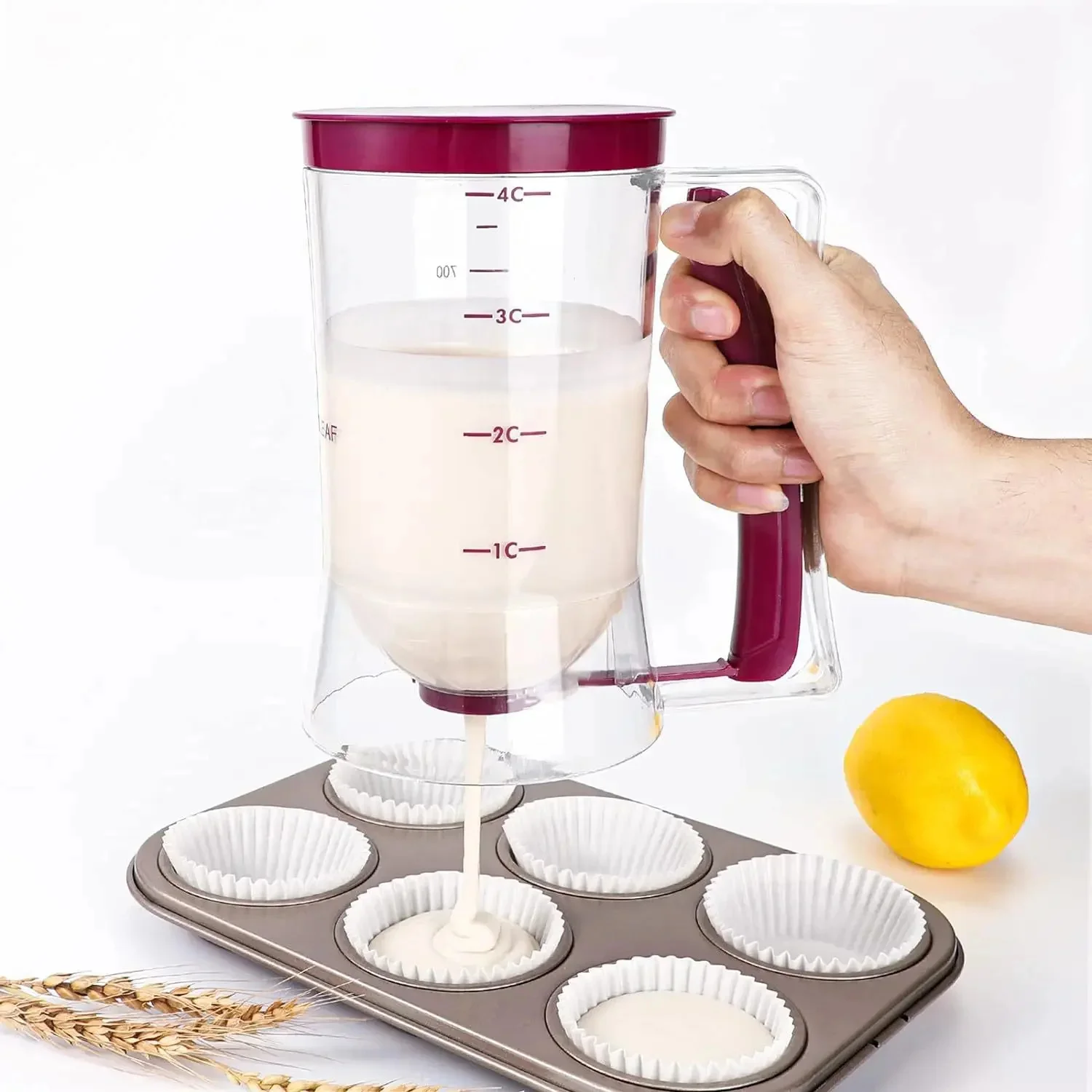 Kitchen Pancake Batter Dispenser Multi-Functional Handheld Separator Batter Funnel Butter Dispenser Household Baking Tools