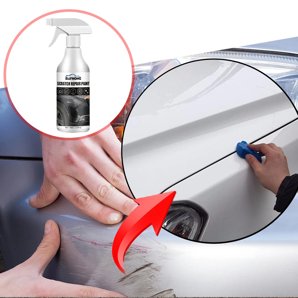 Scratch Repair Spray Black & White Portable Car Polishing Spray Automobile Body Paint Scratch Liquid Auto Paint Surface Care