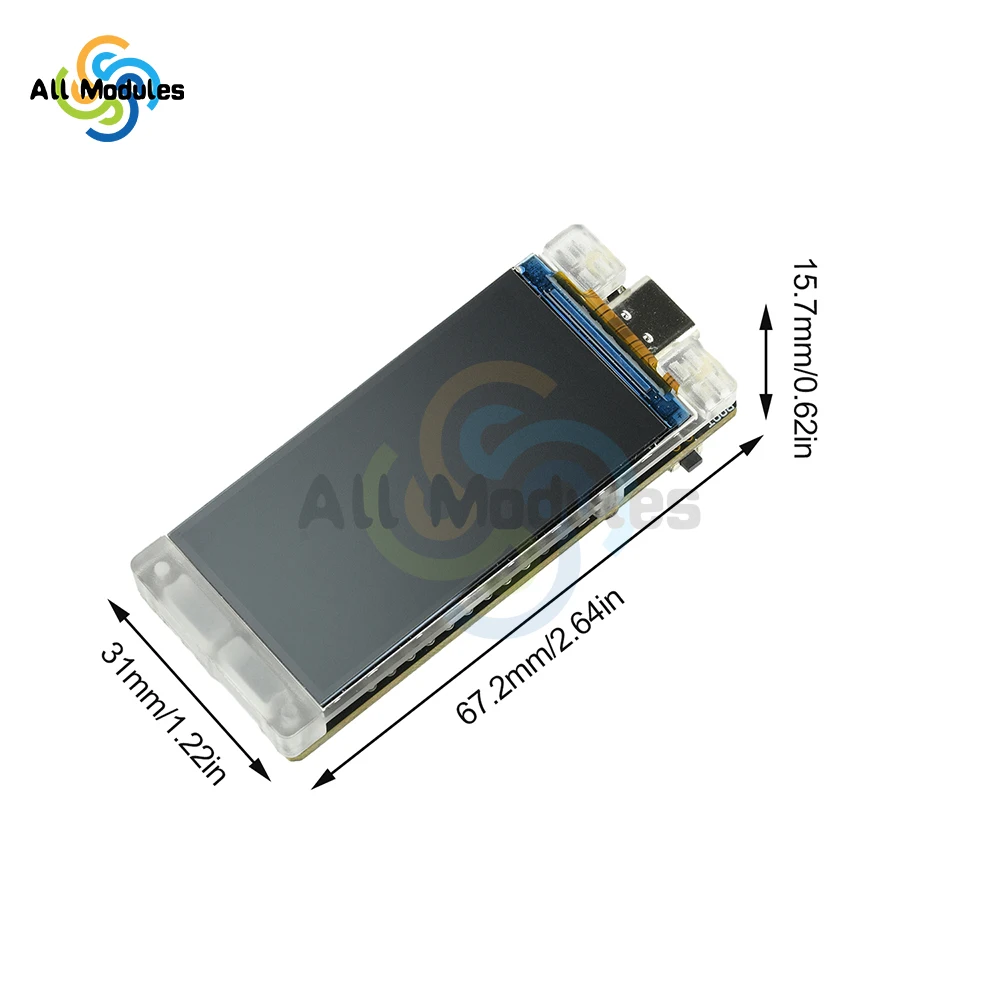 لوحة تطوير ESP32-R8 مع شاشة TFT مقاس 1.9 بوصة - وحدة T190 لحساب معدل التجزئة (388 كيلو هرتز/ثانية) WiFi BT & Type-C #5