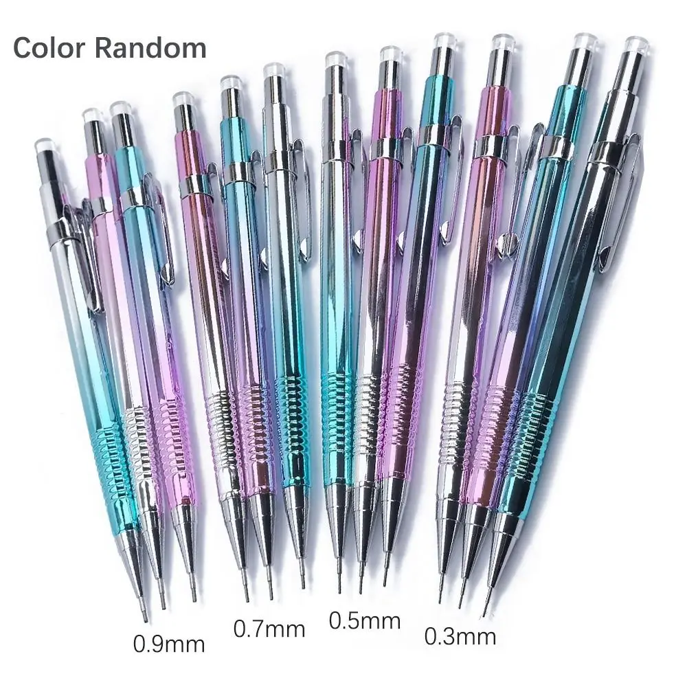 High Quality Metal Mechanical Pencil Dual Head 2-in-1 Propelling Pencil 0.5/0.7/0.3/0.9mm Multi-function Pen Gift