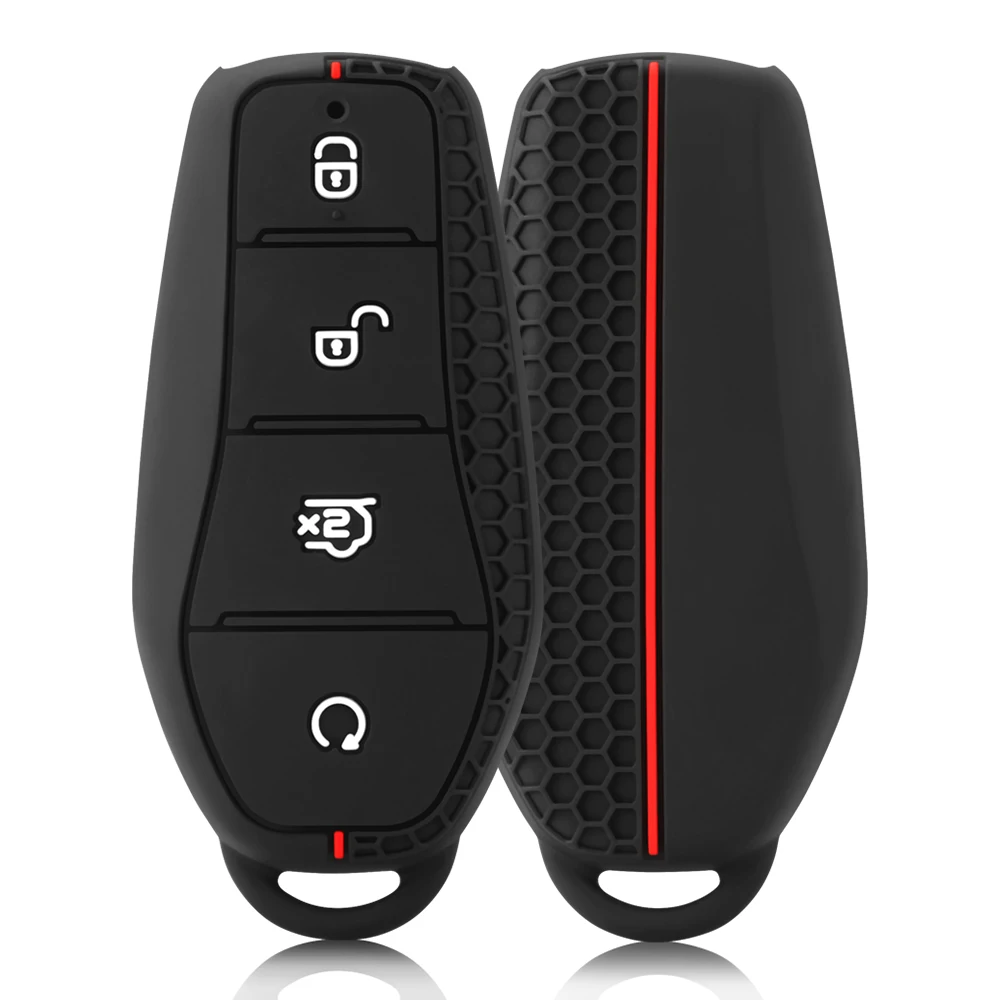 Silicone Car Key Case Cover Protector For BYD Han Ev Tang Dm/Qin PLUS/Song Pro/MAX/Yuan Dolphin E2 Auto Key Car Accessories