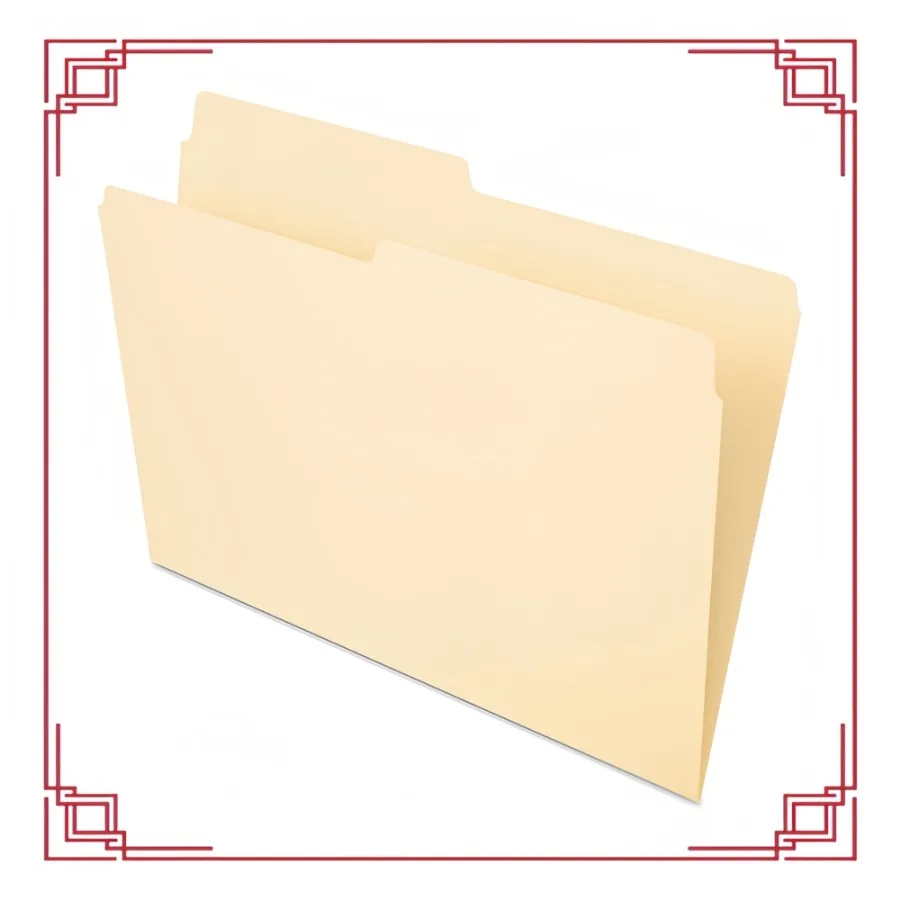 

Папки Manila с надписью размером 1/2 выреза — 100 шт./кор. для организации офисных документов