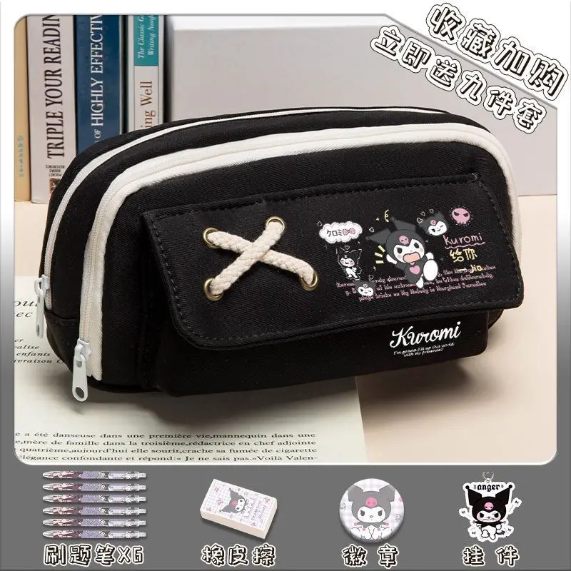 Sanrio New Clow M Pencil Case Student Cute Cartoon Multi-Layer Large Capacity Buggy Bag Stationery Box Multifunctional Zipper