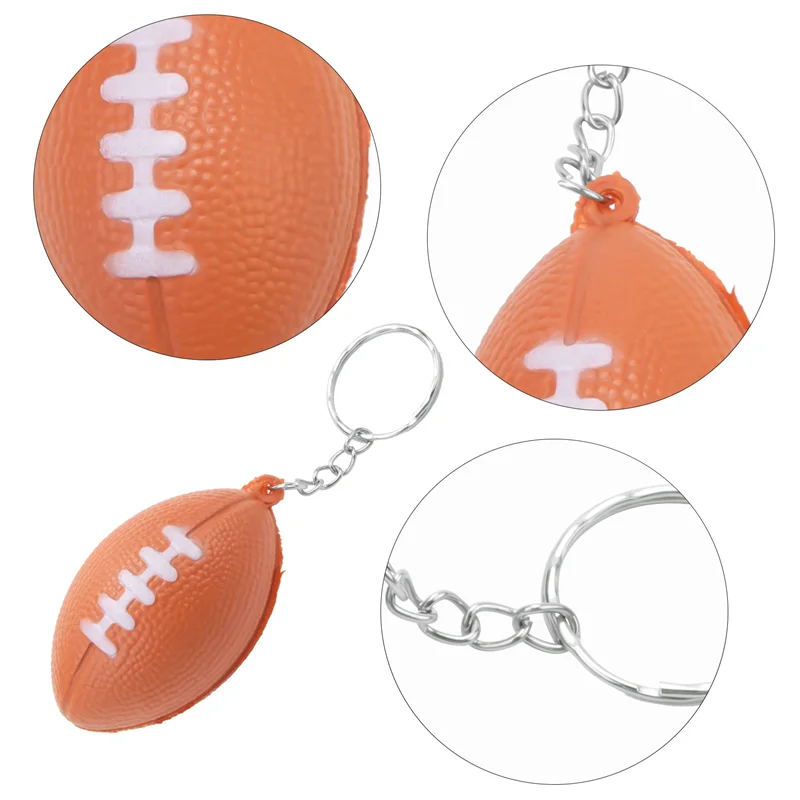 

60 Pack Rugby Ball Keychains For Party Favors,Rugby Stress Ball,School Carnival Reward,Sports Centerpiece Decorations B