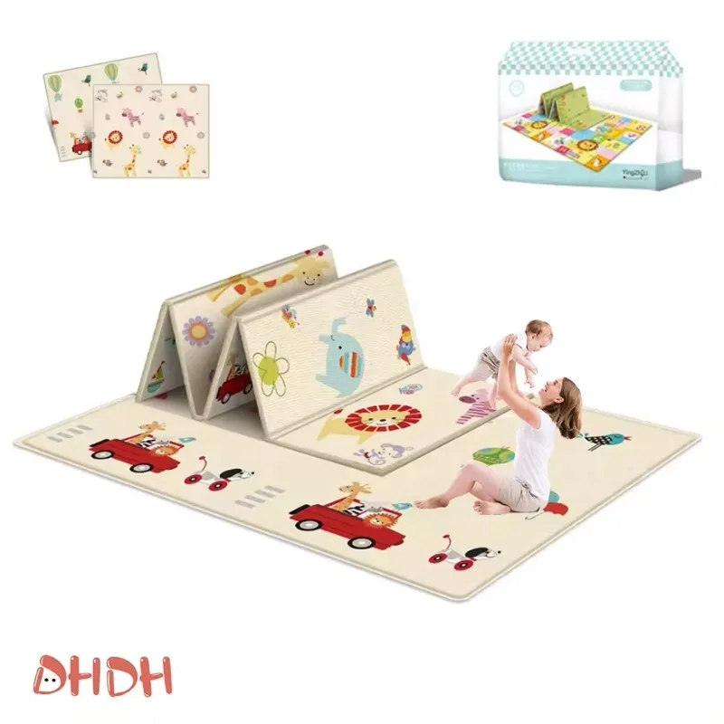 Foldable Lightweight Baby Play Mat, Waterproof Soft Cushion Portable Activity Mat, Non-slip Thick One-piece Foam Crawling Mat