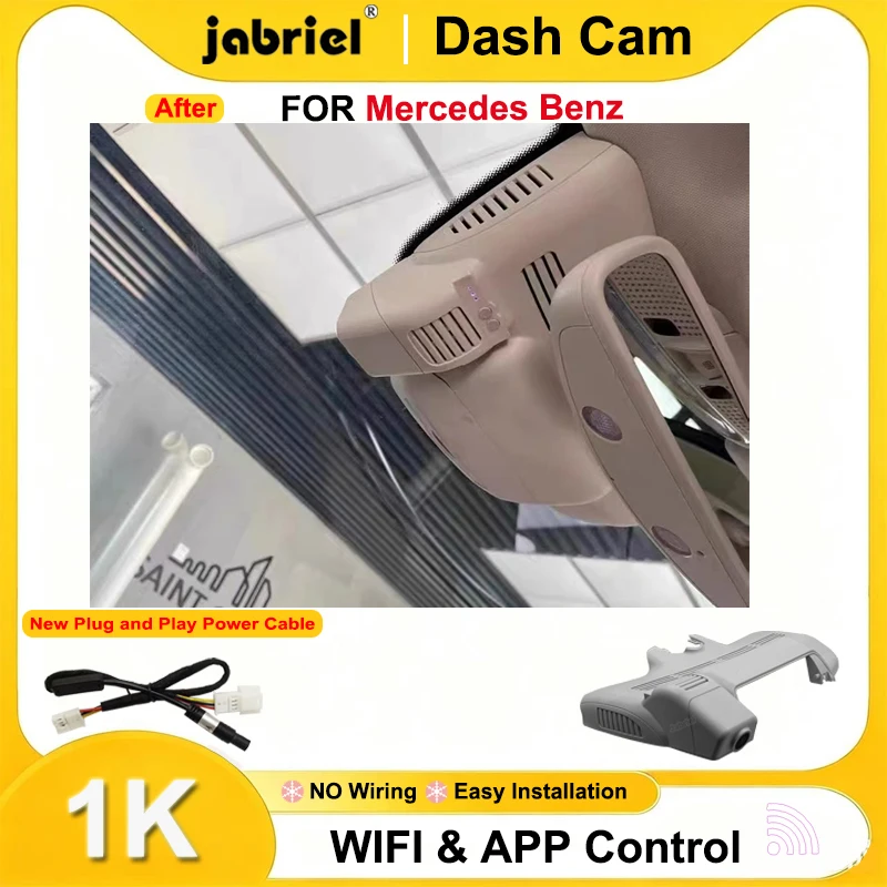 Jabriel for Mercedes Benz S Class w220 w221 S320 S350 S400 S450 S500 S600 2015 2016 2017 2018 2019 2020 HD 1080P Wifi Dash Cam