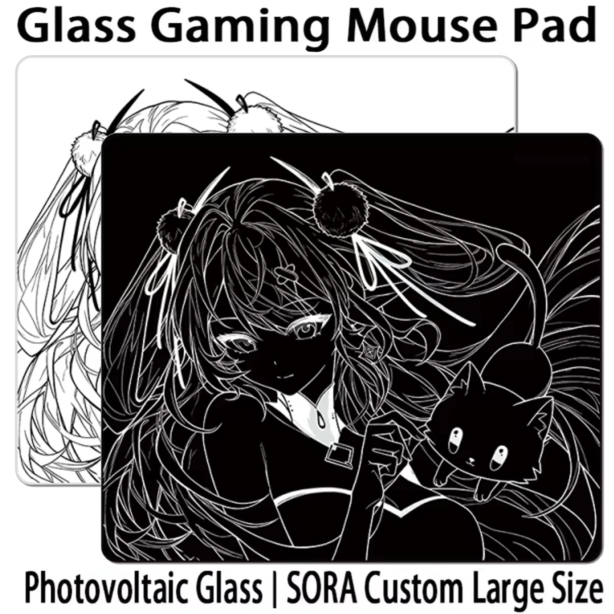 Nova Decor & Lighting Juletrelys - Black White Line Y2k Girl Glass