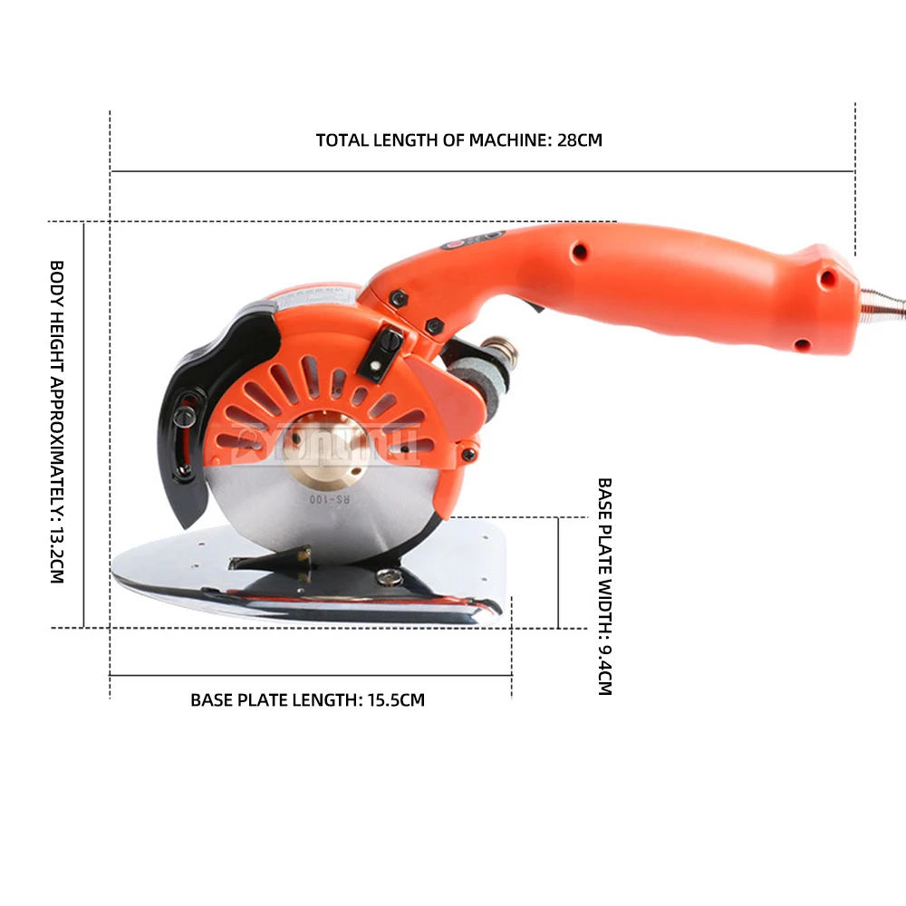 Industrial Electric Scissors Handheld Round Blade 110V/220V Cutting Cloth Machine Silent Servo Direct Drive Electric Round Knife