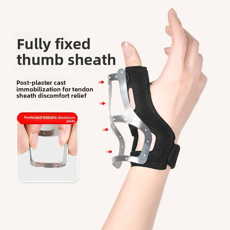 

Дышащий бандаж на запястье с поддержкой большого пальца — для тендинита и запросны, регулируемая шина для мам и офисных работников