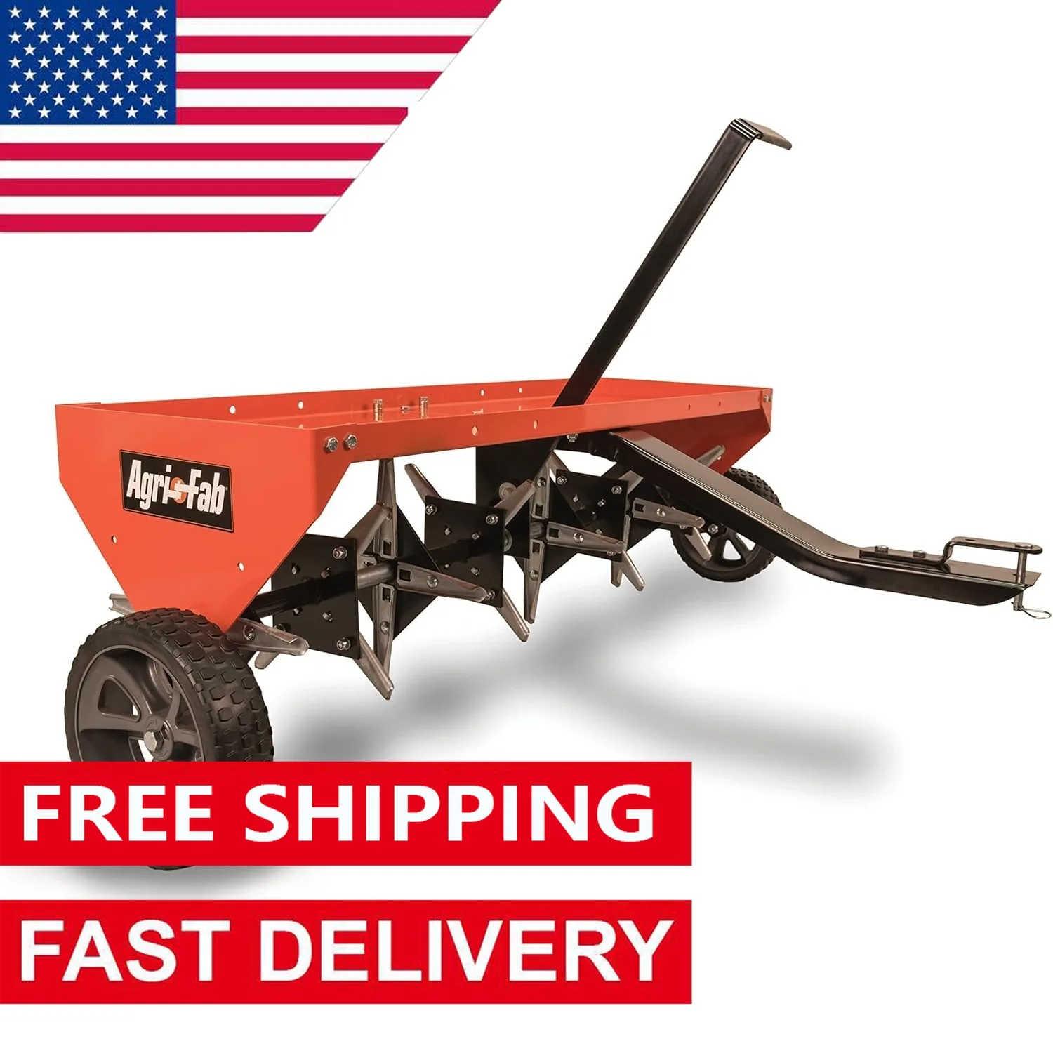 

48" Tow Behind Lawn Plug Aerator with Universal Hitch; Designed to Pull Behind Lawn & Garden Tractors ﻿