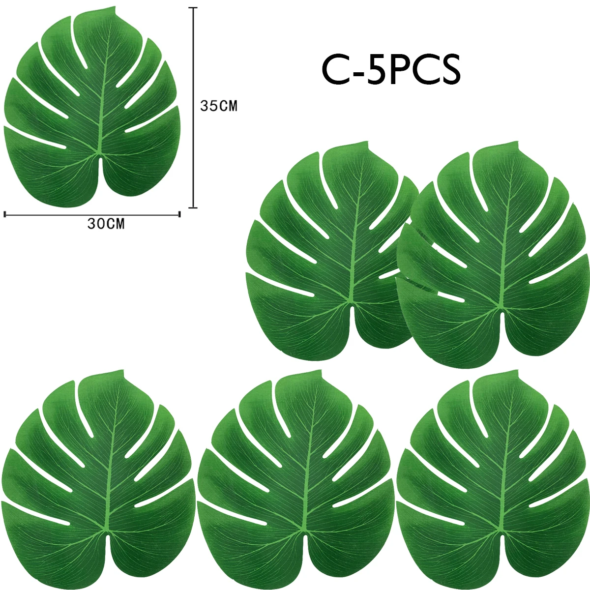 Yannew Künstliche Monstera Tropische große Palmblätter für Dschungel-Safari-Geburtstagsparty-Dekoration Hawaii Luau Mottoparty-Pflanzen – Detail 14