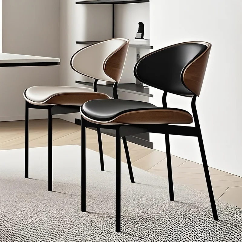 

High Quality Dining Chair Cafe Commercial Luxury Hotel Reception Leather Chair Apartment Villa Living Room Furniture Popular