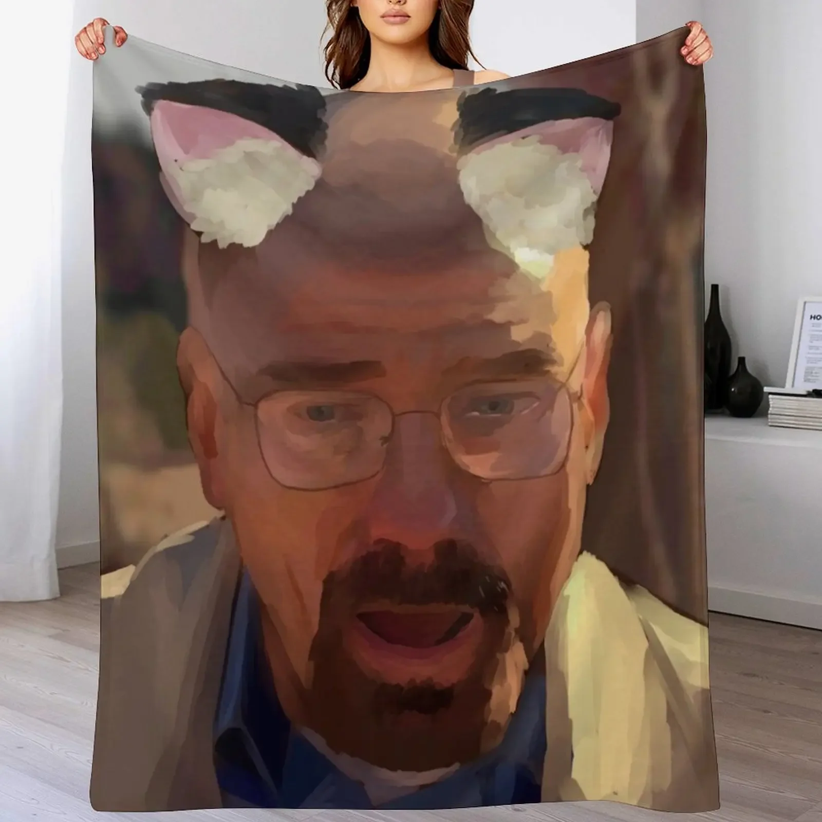 

catboy walter white painting Throw Blanket Designers Single Stuffeds Sofa Blankets