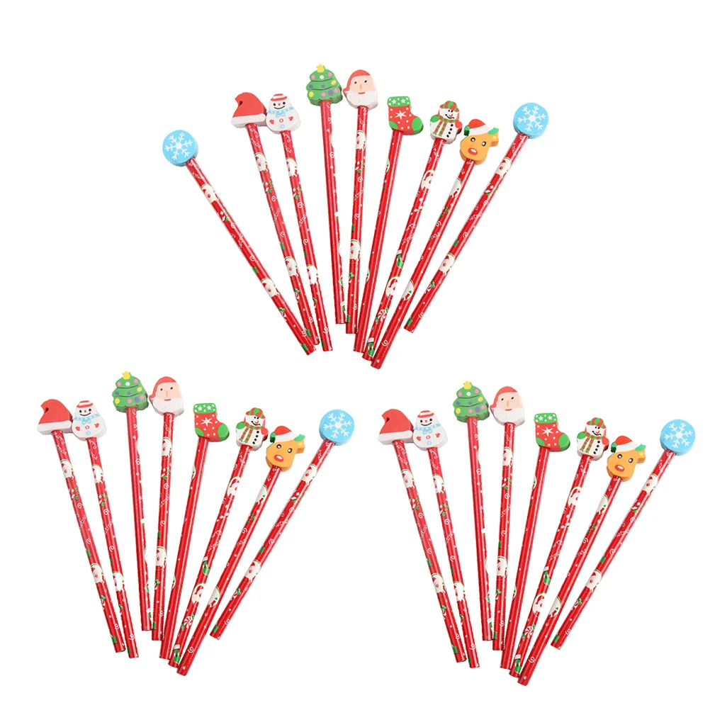 

25 Pcs Christmas Kids Stationary Gift Pencil Pencils for Stationery Kit Winter Themed with Eraser