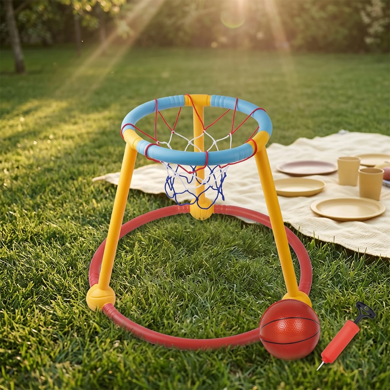 water-basketball-set-with-pump-lightweight-toy-for-children-backyard