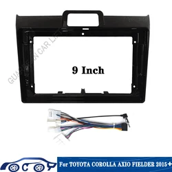 Rádio do carro para Toyota, Corolla, AXIO, FIELDER, 2015, Android, MP5 Player, 2 Unidade Principal do Din, Painel de Fascia, Moldura da caixa, traço C, 9