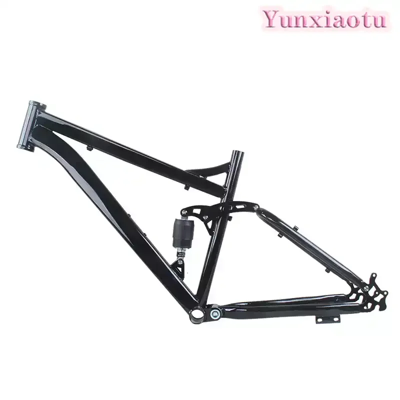 26 Inch Disc Brake Mountain Bike Frame High Carbon Steel Full Suspension Mountain Bike Frame for Trail & Commute