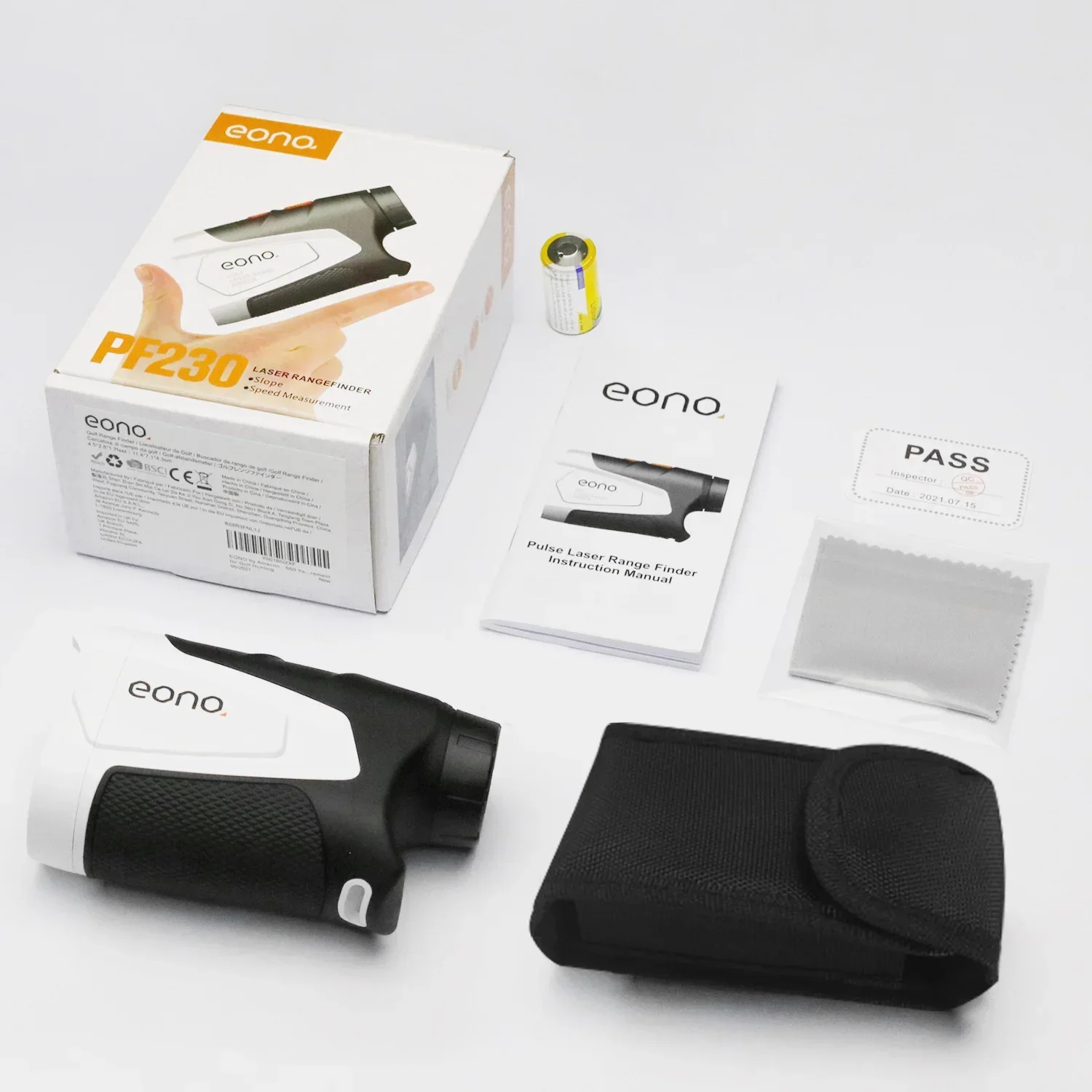 Mileseey Eono PF230 Telemetro da golf 600M/Yard Telemetro laser digitale Telescopio Misuratore di distanza ad alta precisione per la caccia