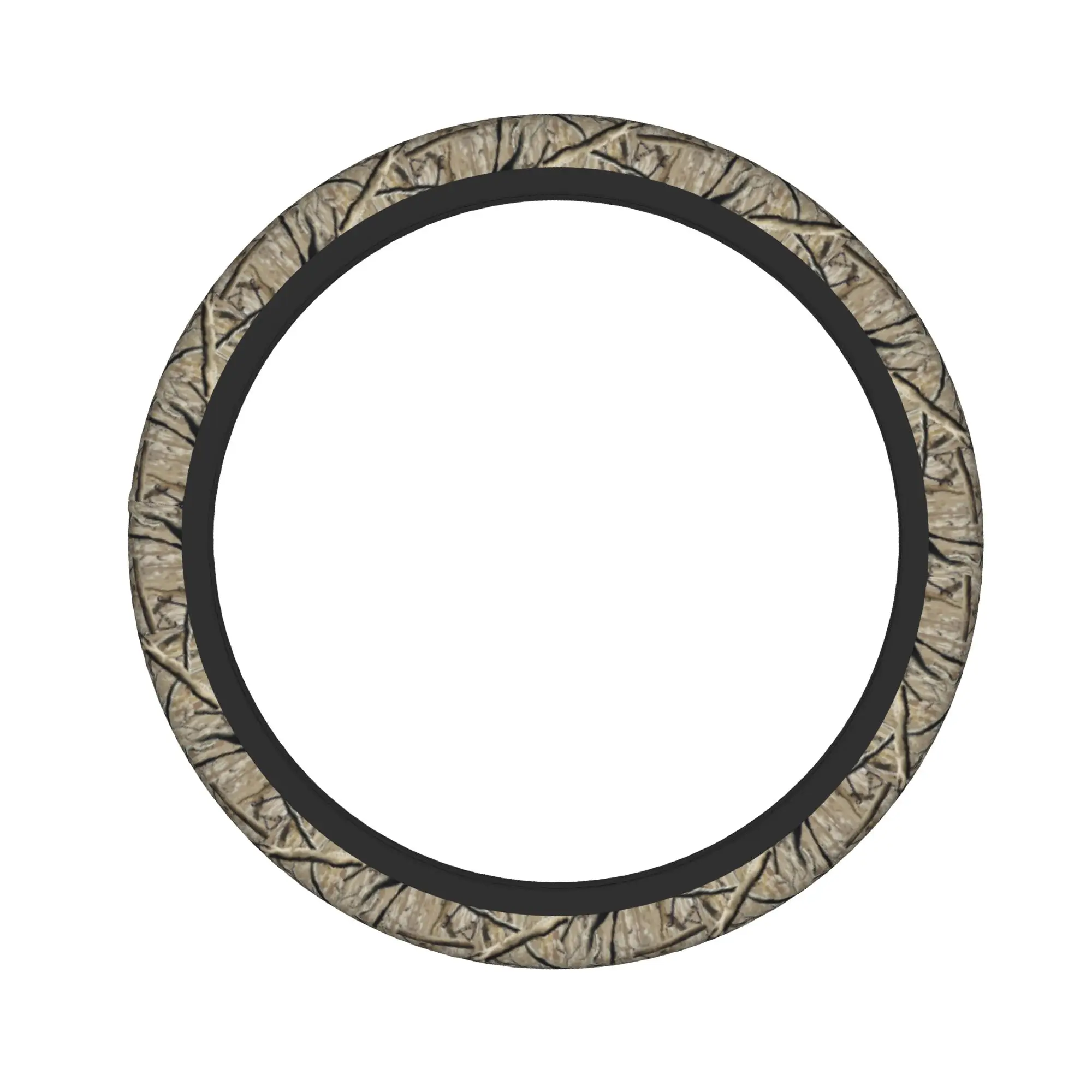 Hunting Camouflage Real Tree Car Steering Wheel Cover 37-38 Elastic  Auto Steering Wheel Protector Colorful Car Accessories - view 2