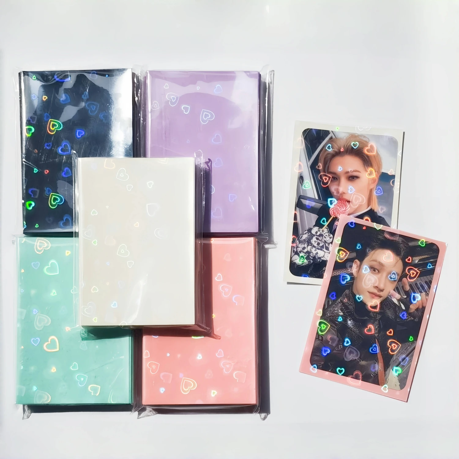50-Pack K-Pop Holographic Photocard Sleeves Wholesale Korean Heartbeat Hologram Card Sleeves, Colorful & Shimmering Protection - AliExpress 21 50-Pack K-Pop Holographic Photocard Sleeves Wholesale Korean Heartbeat Hologram Card Sleeves, Colorful & Shimmering Protection - AliExpress 21
