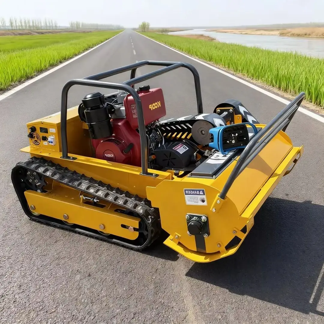 Customized Remote Control All-Terrain Flail Lawn Mower with CE EPA Certification 55° Slope Climbing for Garden