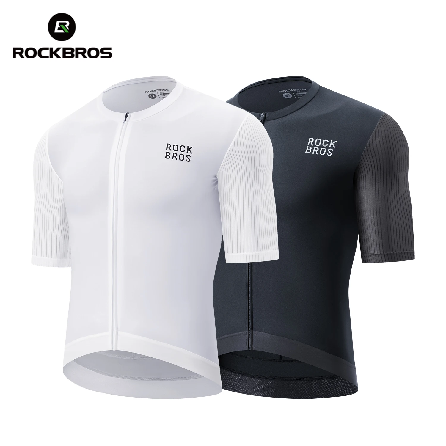 

ROCKBROS Summer Cycling Short Sleeve Jersey High Elastic Lightweight Breathable Cycling Jersey Reflective Men Cycling Clothing