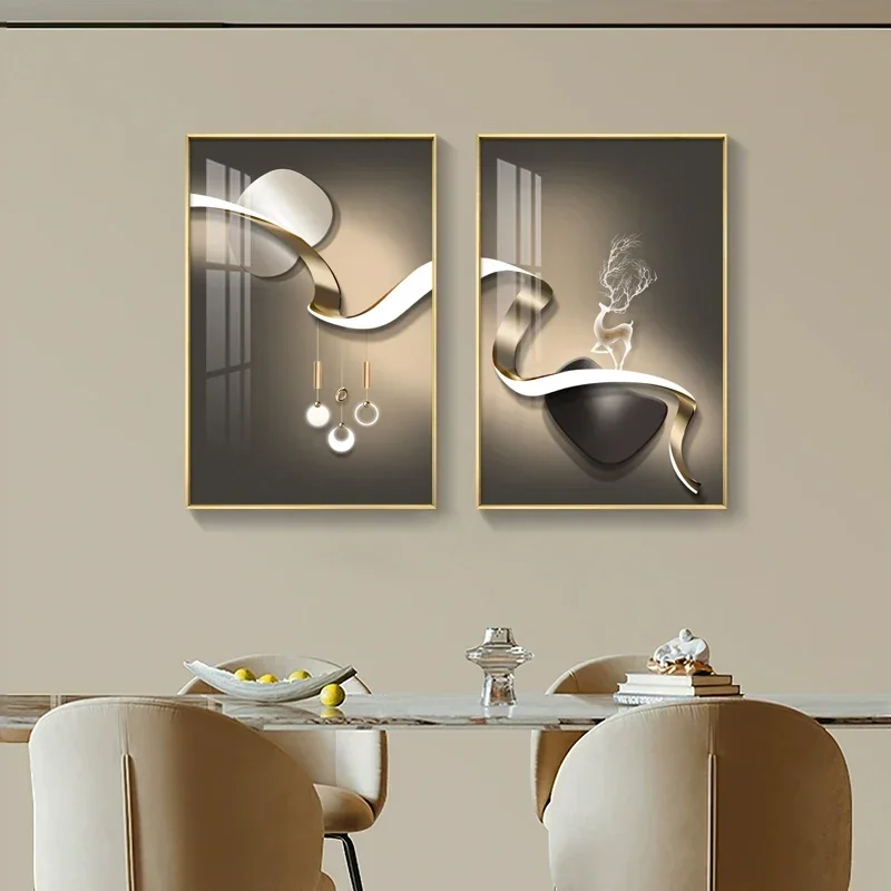 *&r Room ation Decor Wall Art Paintings Marvel Posters Home Restaurant Decorative Painting Light Luxury Abstract Calligraphy