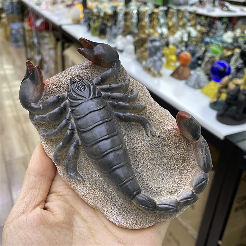 

Realistic Scorpion Statue Resin Crafts Crystal Ball Base Sphere Holder Desk Decoration Home Ornament for 3-5cm Sphere