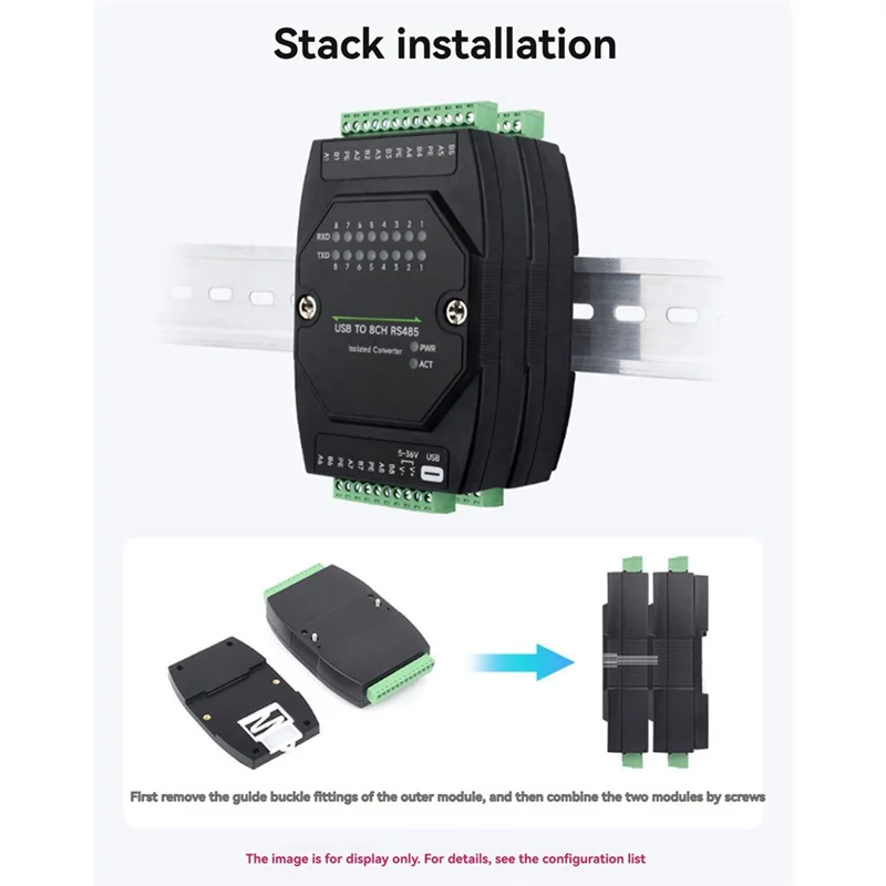 

Superb Industrial USB To 8-Channel RS485 Isolated Converter RS485 Serial Communication Converter Module With Signal Isolation
