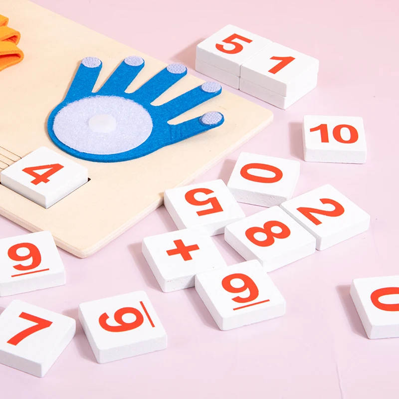 수학 손가락 계산 나무 숫자 수학 학습 게임 몬테소리 장난감 지적 개발 교육 보조 유아를위한 선물