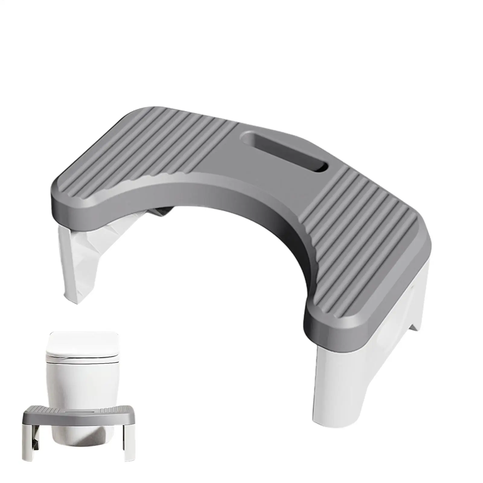 Toilet Step Stool 17cm Height Non-Slip Heavy Duty Footrest Potty Stool For Kids Adults Seniors Pooping Squatting Comfort Home