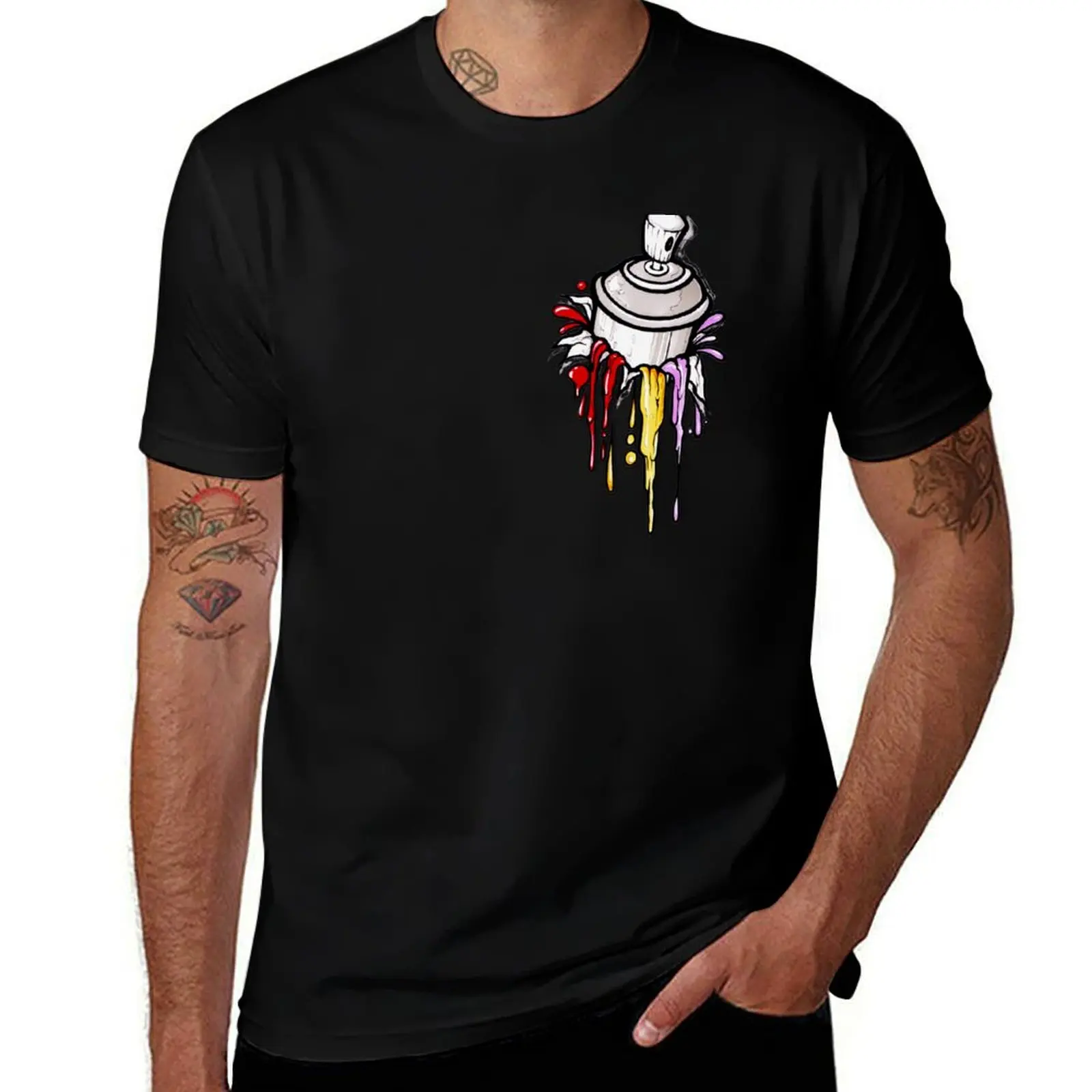 Let The Paint Flow Spray Can Explosion T-Shirt Lightweight Running T-Shirt