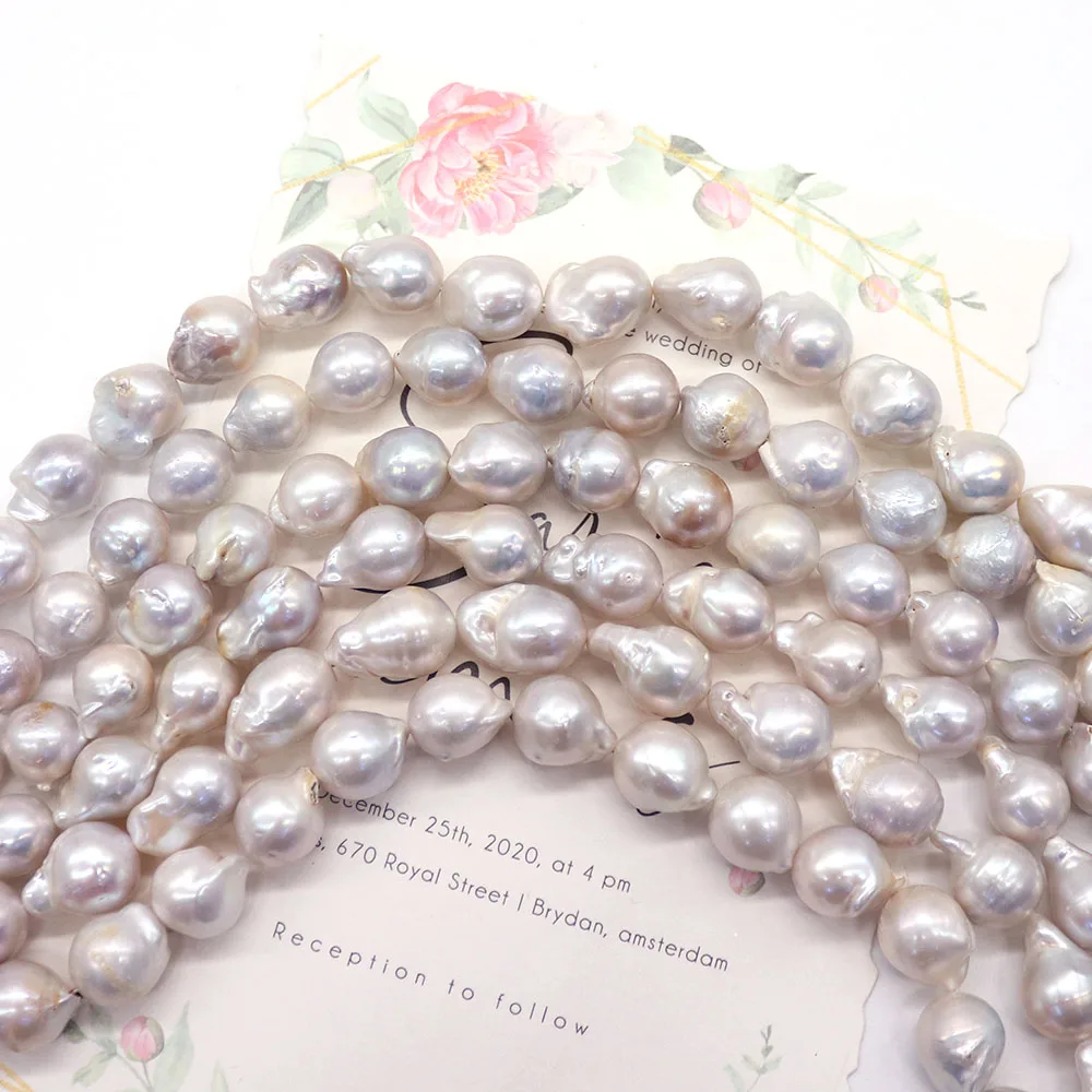 

Irregular Natural Freshwater Pearls Small Tail Shape Loose Bead Baroque Style Straight Hole Necklace Bracelet Handmade Materials