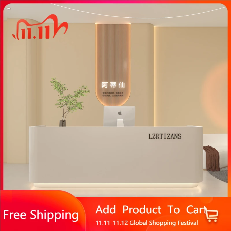 

Modern Customer Reception Desks Design Industrial Counter Luxury Minimal Reception Desks Display Stands Schreibtisch Furniture