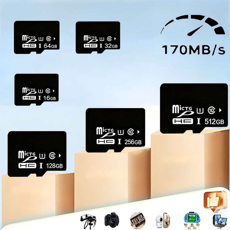 Tarjeta SD Mini TF de 4GB 8GB 16GB 32GB 64GB 128GB para Cámara CCTV, Tarjeta de Memoria Flash SD