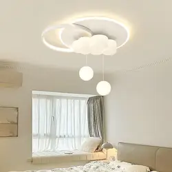 Minimalist Bedroom Ceiling Lamp With Hanging Bubble White Cloud Chandelier Light Living Room Indoor Decor Illuminaire 40cm 50cm