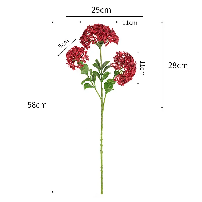 زهور الكوبية الاصطناعية حفل زفاف ديكور المنزل غرفة المنزل الجدول الديكور هدية F1270 #2