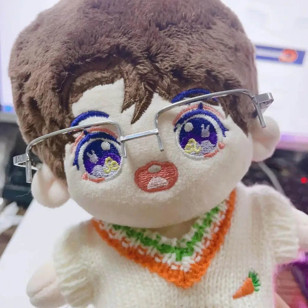 9CM half-frame Square Doll Glasses Without Lenses Decorative Frame glasses Cute Personality Doll Glasses doll Accessories