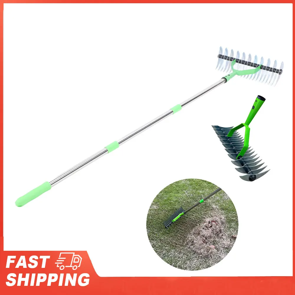 

Грабли солестящие, 3-секционные грабли из нержавеющей стали, грабли для очистки газона, грабли для очистки газона, для очистки мертвой травы